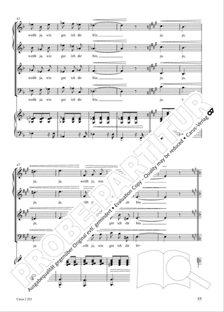 Loreley. Folk songs for choir (Loreley. Volkslieder fur Chor) Choir scores gallery preview page 62