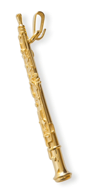 Gold-plated pendant : oboe