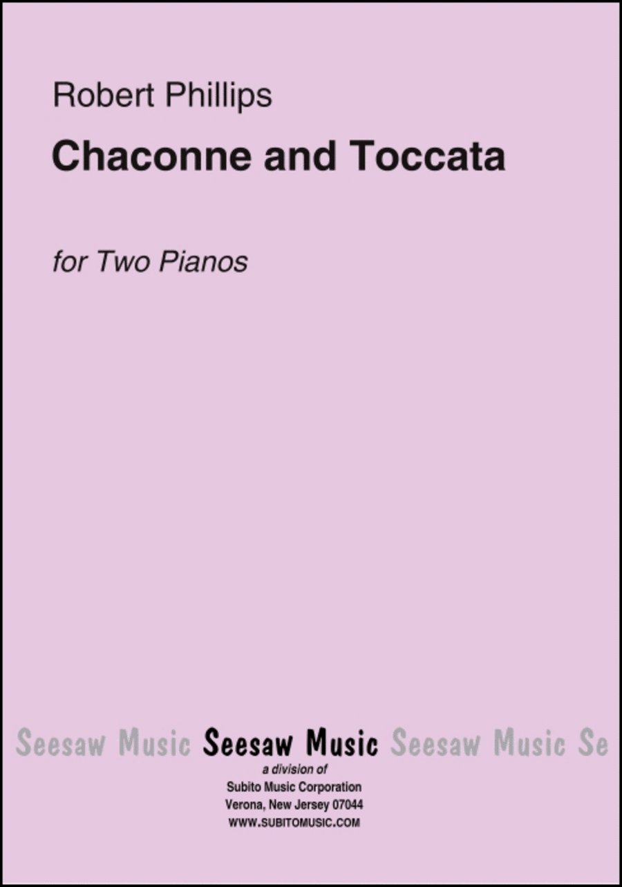 Chaconne and Toccata 2 Pianos, 4-Hands scores gallery preview page 1