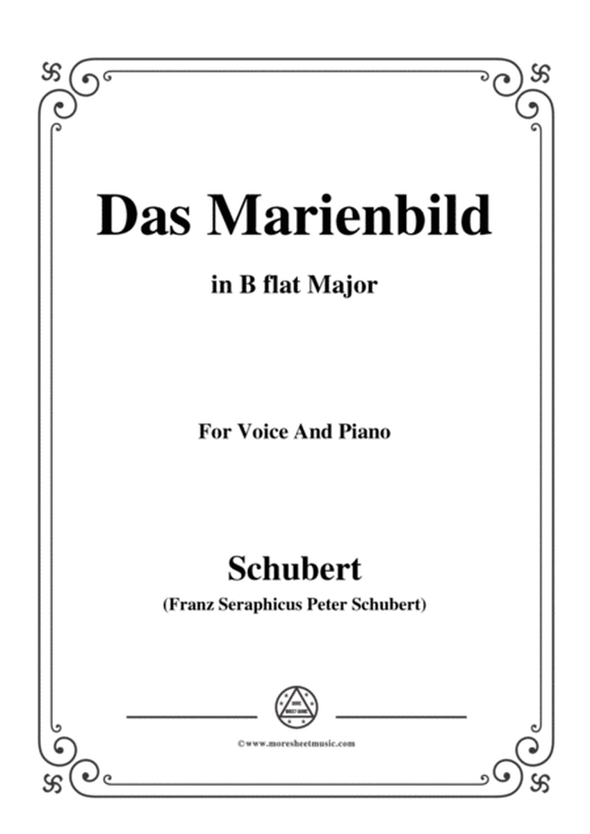 Schubert-Das Marienbild,in B flat Major,for Voice&Piano image number null
