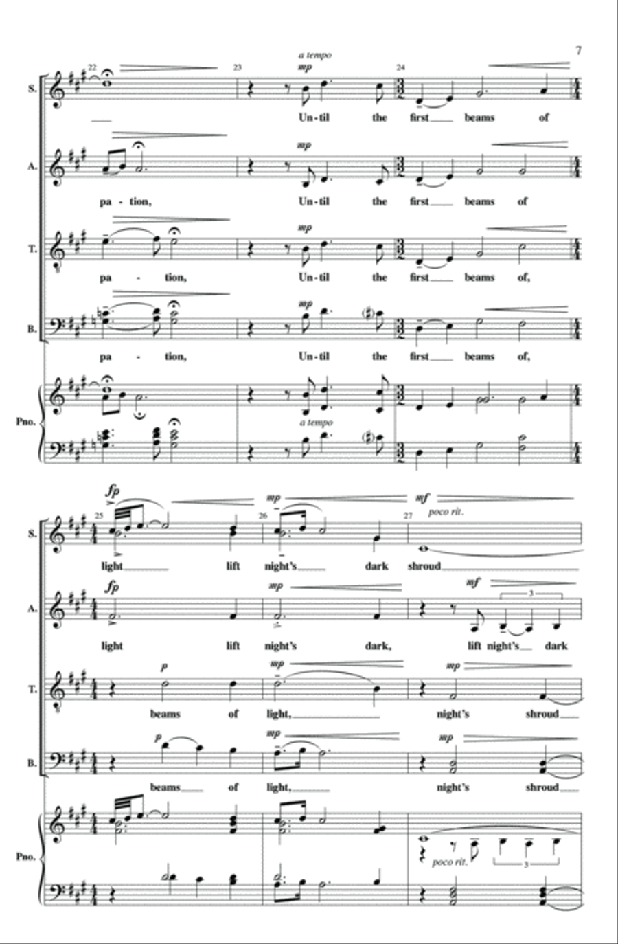 My Love Waits Beyond The Dawn 4-Part scores gallery preview page 5