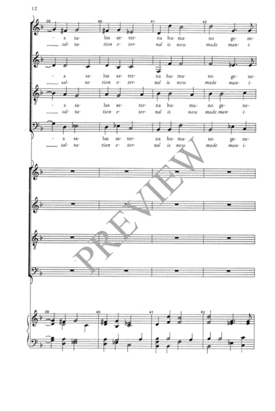 Hodie nobis coelorum Rex 4-Part scores gallery preview page 13