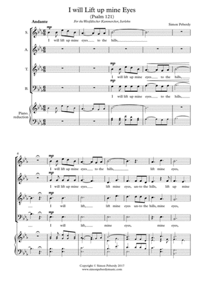 I will lift up mine eyes to the hills (Psalm 121) by Simon Peberdy, 2017 Choral Contest Entry