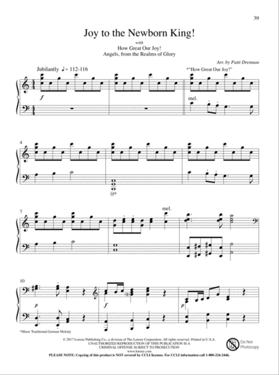 Now Proclaim Messiah's Birth Piano Solo scores gallery preview page 17