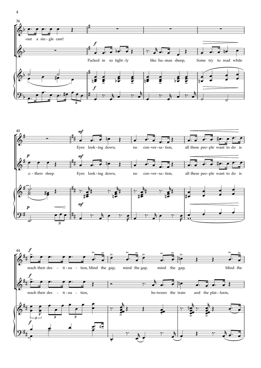 Mind the Gap! (two-part equal voices and piano) 2-Part scores gallery preview page 4