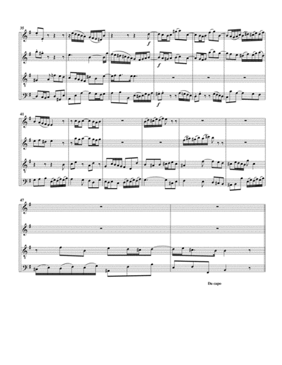 Ich will mein Herze schenken from Matthaeuspassion BWV 244/13 (arrangement for 4 recorders) image number null