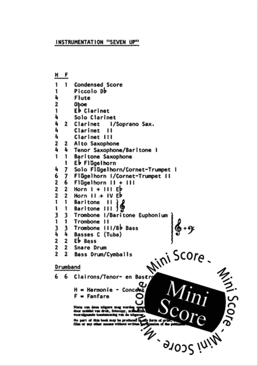 Seven Up Fanfare Band scores gallery preview page 3