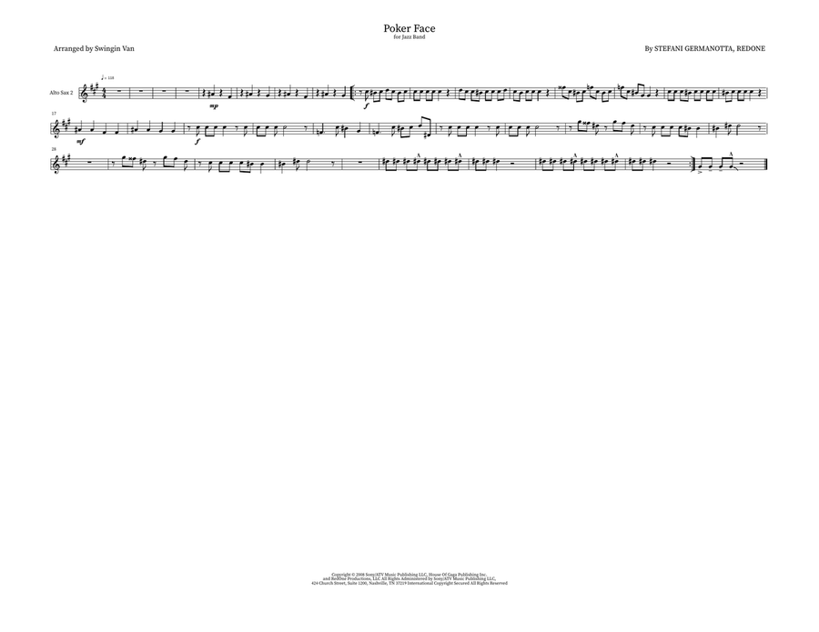 Poker Face Jazz Ensemble scores gallery preview page 6