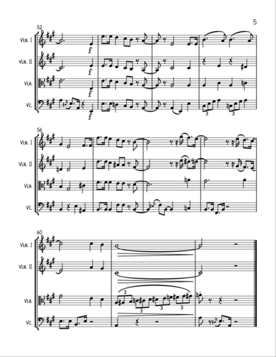Let It Snow! Let It Snow! Let It Snow! String Quartet scores gallery preview page 5