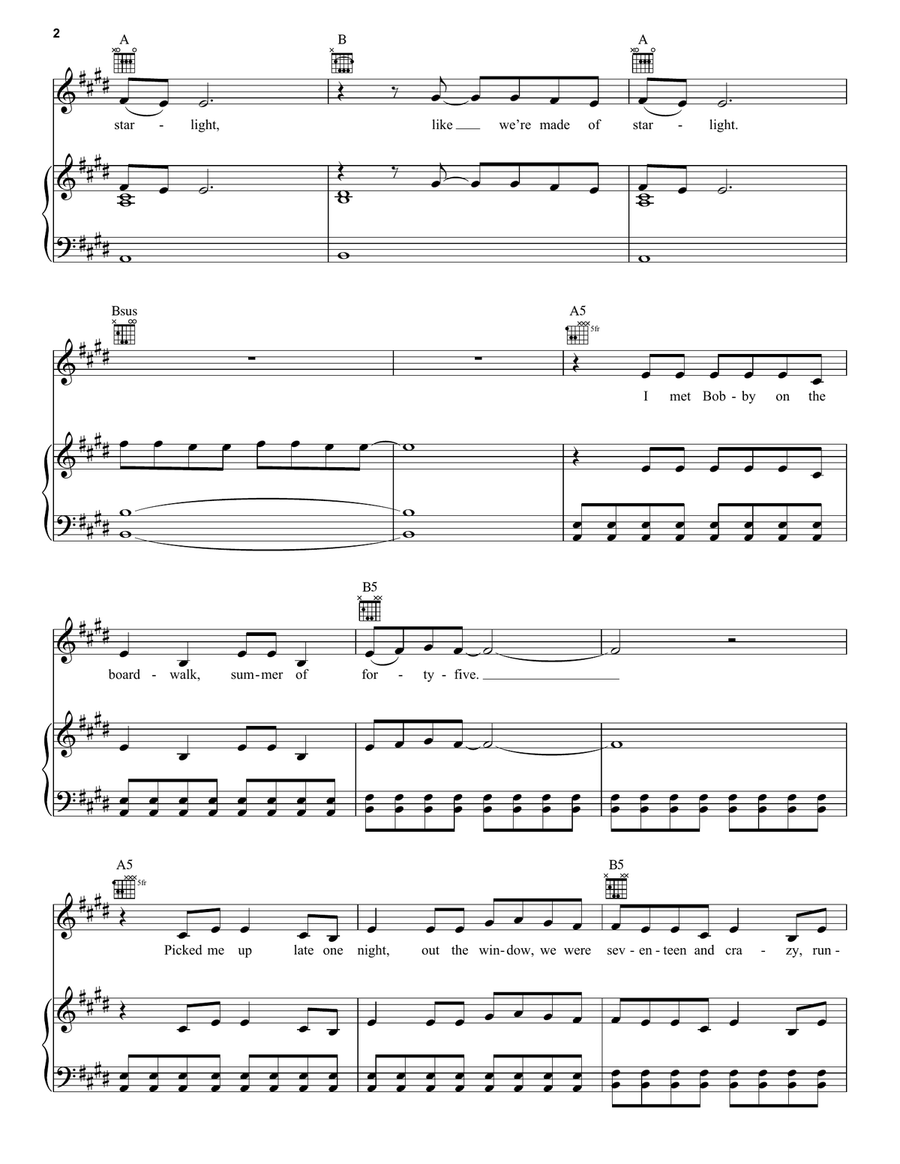 Starlight Acoustic Guitar scores gallery preview page 2