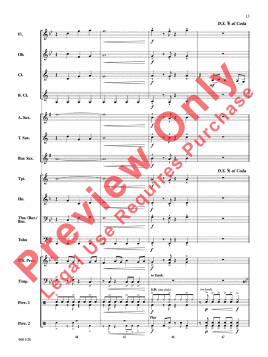 Sahara Adventure Concert Band scores gallery preview page 14