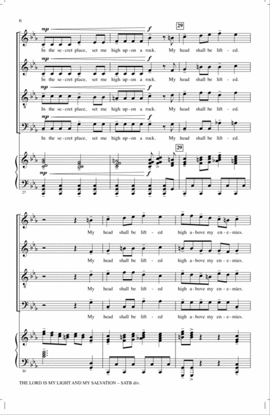 The Lord Is My Light And My Salvation 4-Part scores gallery preview page 5