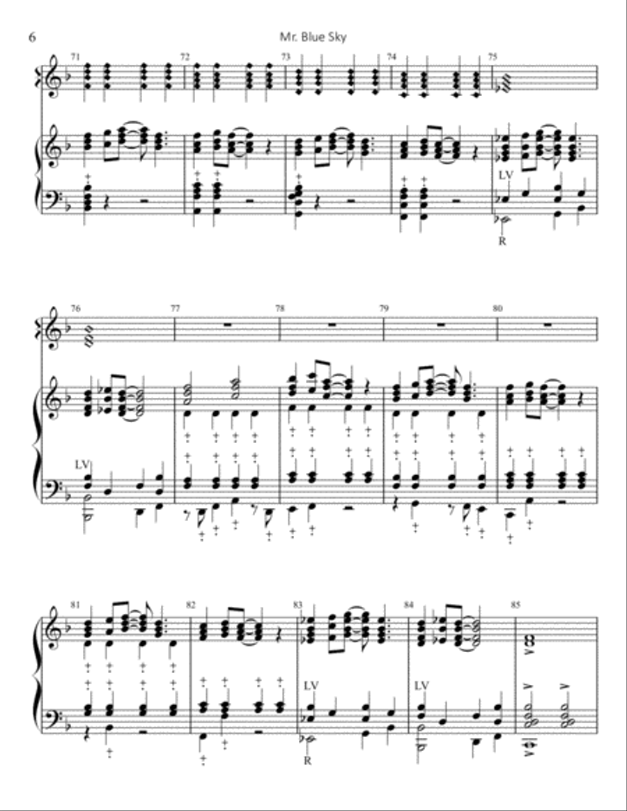 Mr. Blue Sky Handbell Choir scores gallery preview page 6