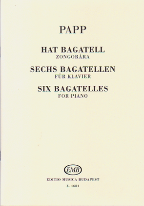 Book cover for Sechs Bagatellen - Six Bagatelles