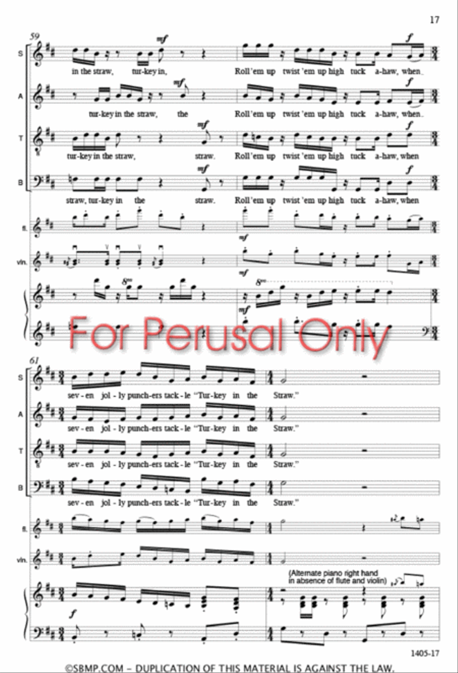 The Bunk-House Orchestra - SATB Octavo 4-Part scores gallery preview page 16