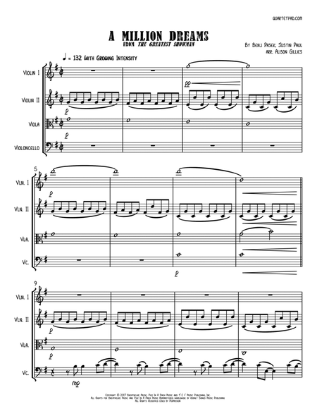 A Million Dreams by Pink Cello - Digital Sheet Music