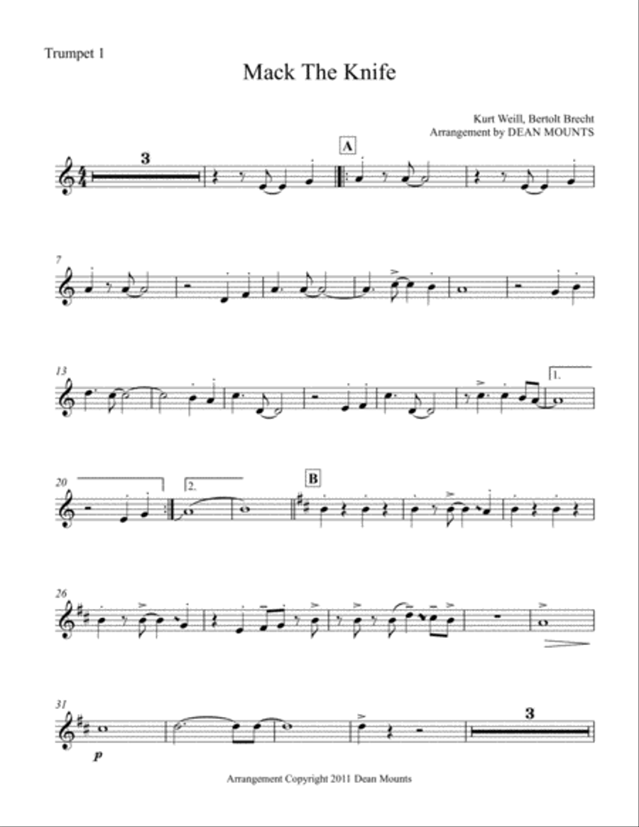 Mack The Knife Mack The Knife Brass Ensemble scores gallery preview page 6
