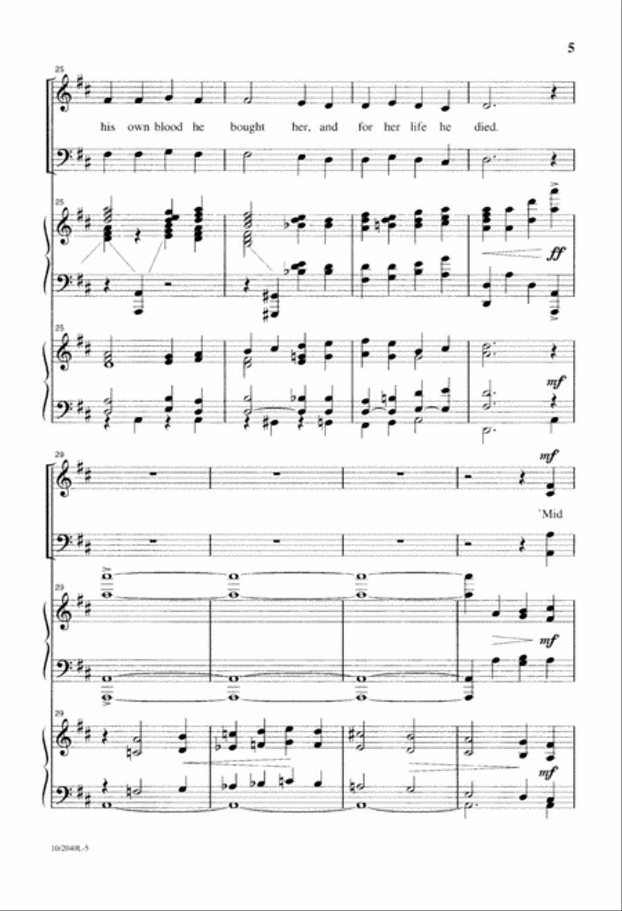 The Church's One Foundation 4-Part scores gallery preview page 5