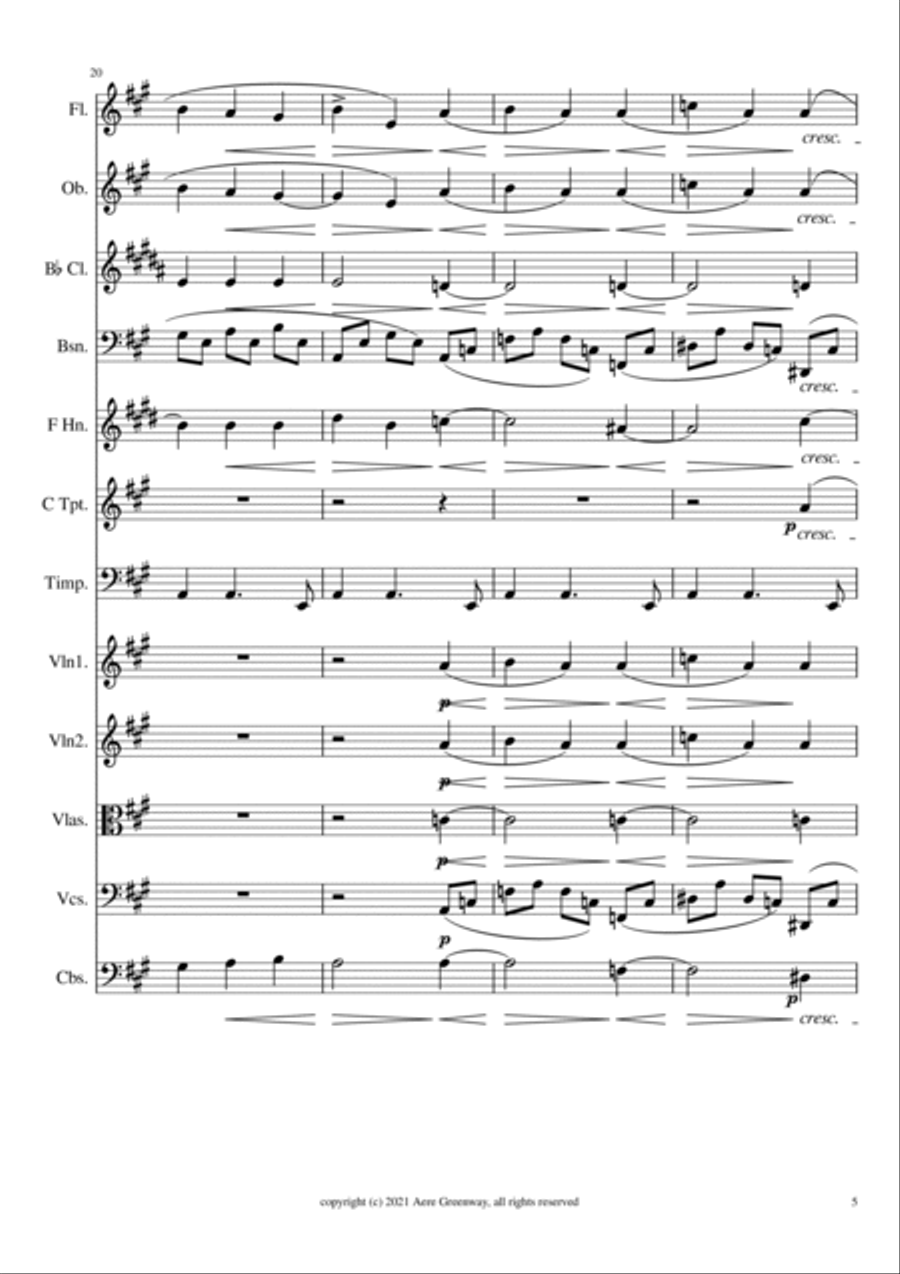 Brahms Intermezzo Opus 118 No. 2, arranged for full orchestra Full Orchestra scores gallery preview page 6