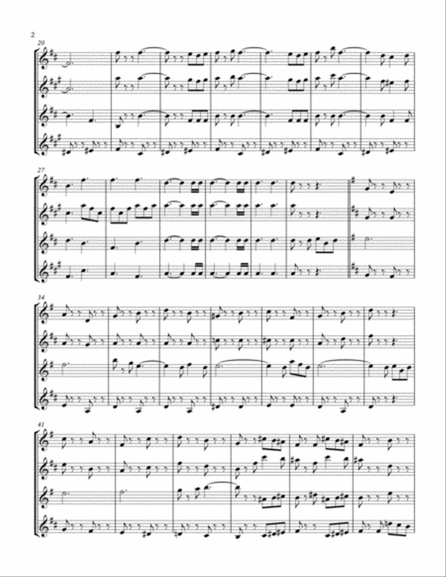 March of the Toys from Babes in Toyland (Sax Quartet SATB) Saxophone Quartet scores gallery preview page 2