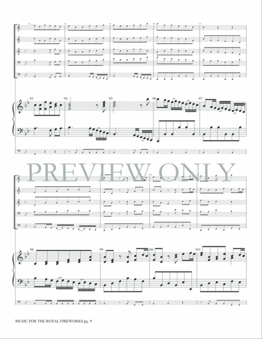 Music for the Royal Fireworks Brass Ensemble scores gallery preview page 11