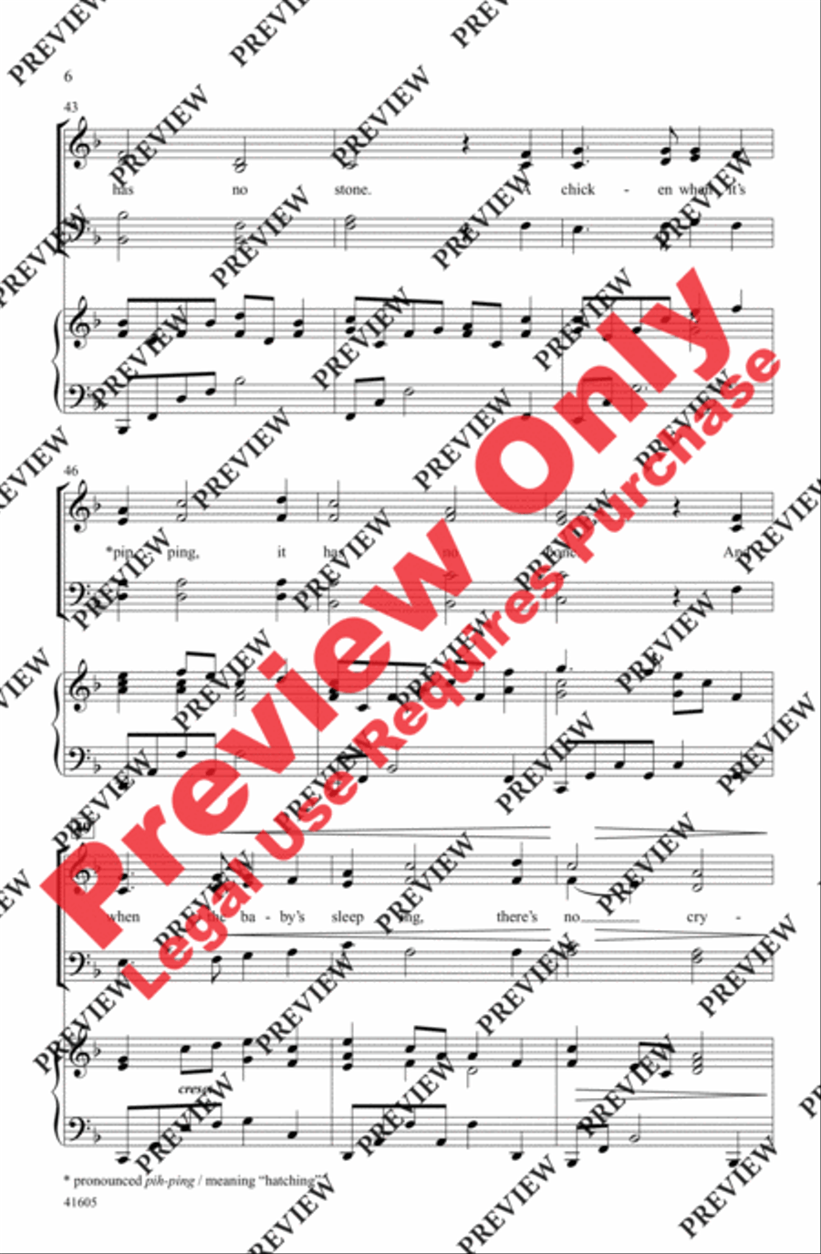 I Gave My Love a Cherry I Gave My Love a Cherry 4-Part scores gallery preview page 6