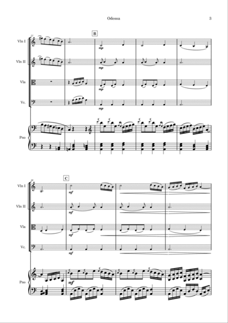 Odessa Piano Quintet scores gallery preview page 2