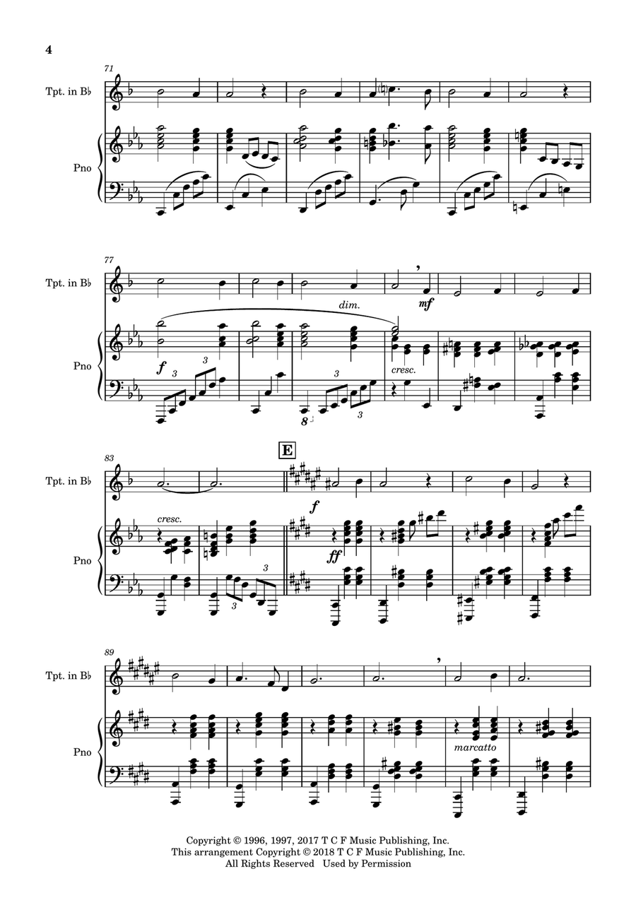 Once Upon A December B-Flat Trumpet scores gallery preview page 5