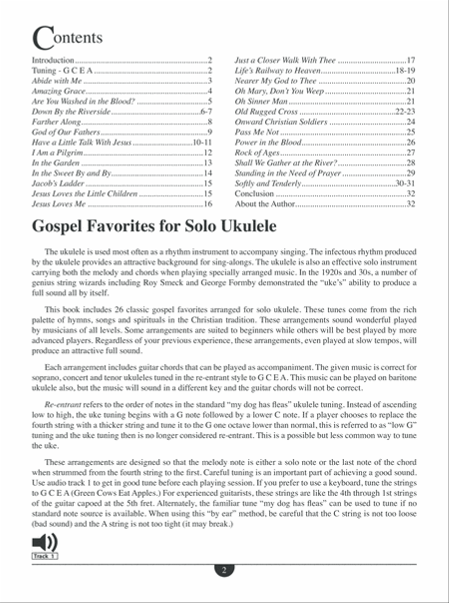 Gospel Favorites for Solo Ukulele Ukulele scores gallery preview page 3