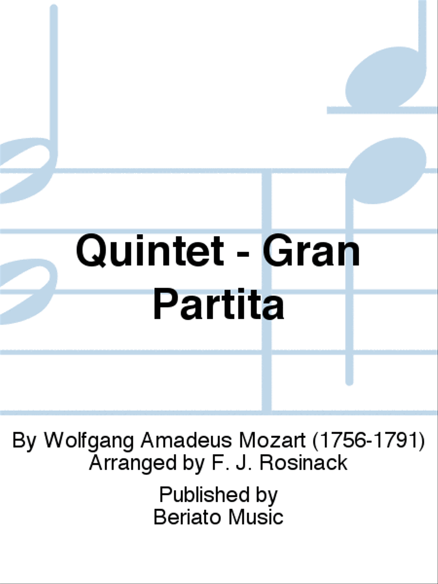 Quintet - Gran Partita Quintet - Gran Partita Oboe scores gallery preview page 1