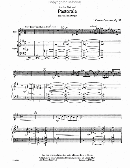 Pastorale for Flute and Organ