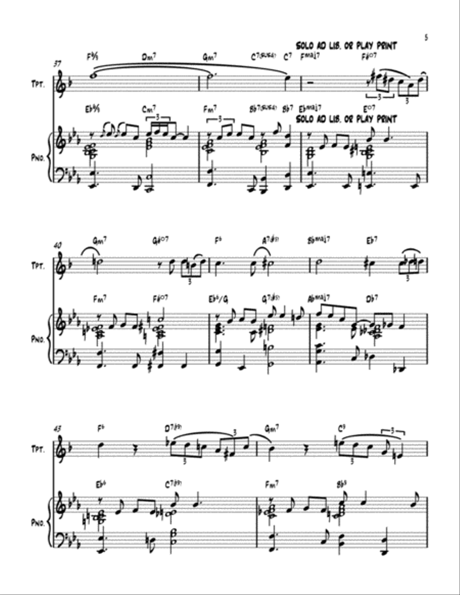 Ain't Misbehavin' Trumpet Solo scores gallery preview page 5