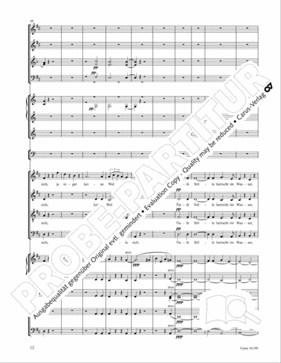 Calm Sea and Prosperous Voyage 4-Part scores gallery preview page 13
