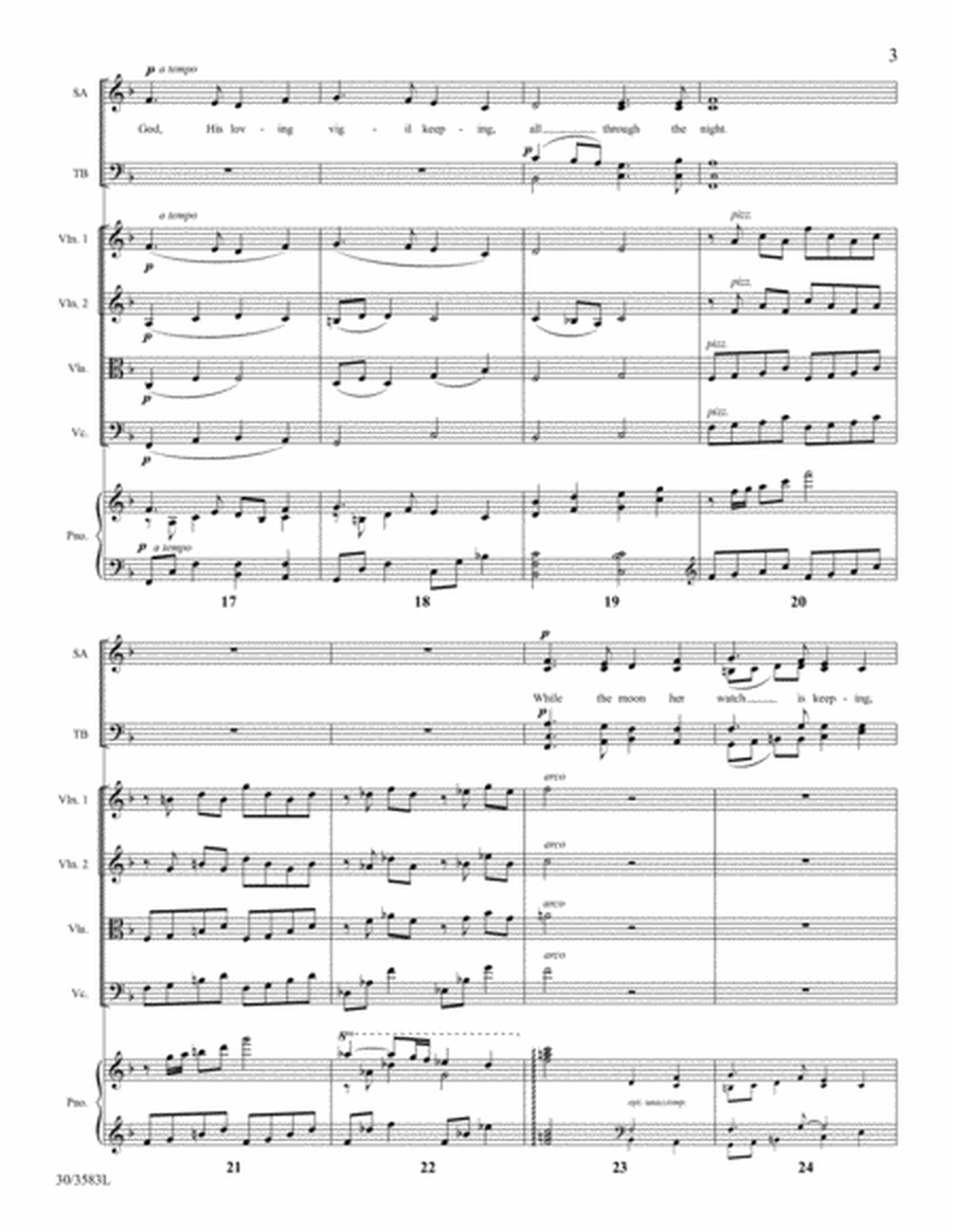 A Christmas Lullaby - String Quartet Score and Parts