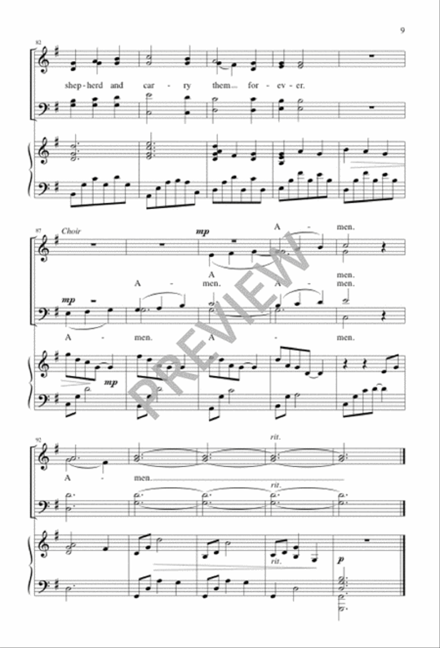 Psalm 28: The Lord Is the Strength of His People 4-Part scores gallery preview page 9