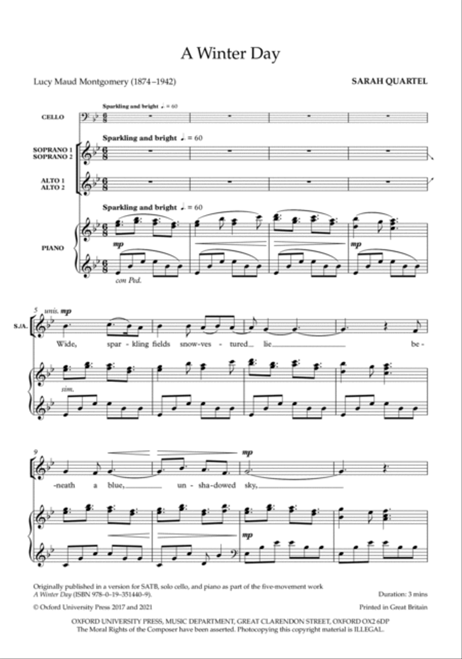 A Winter Day A Winter Day SSAA scores gallery preview page 2