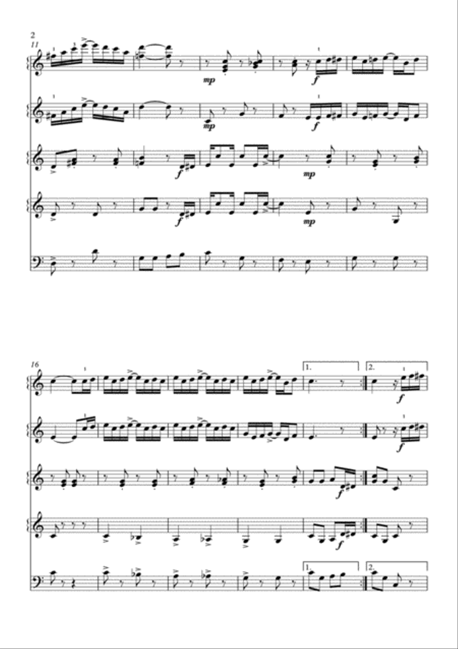 The Entertainer (Joplin) for Accordion Orchestra, arr. Simon Peberdy image number null
