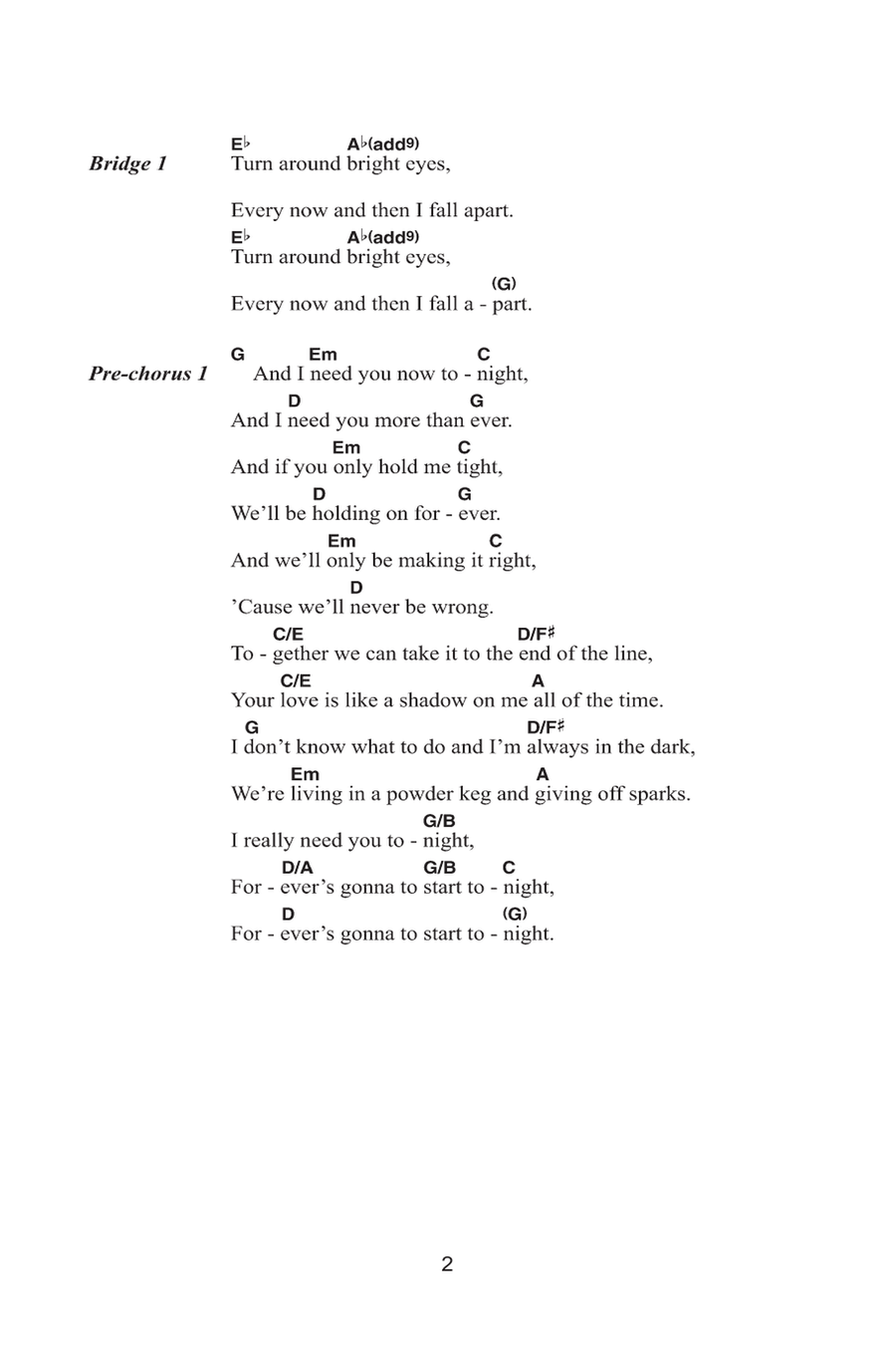 Total Eclipse Of The Heart Acoustic Guitar scores gallery preview page 2