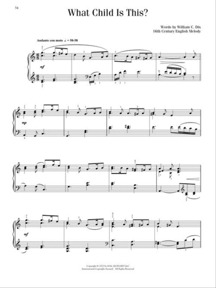 Christmas Carol Arrangements Piano Solo scores gallery preview page 6