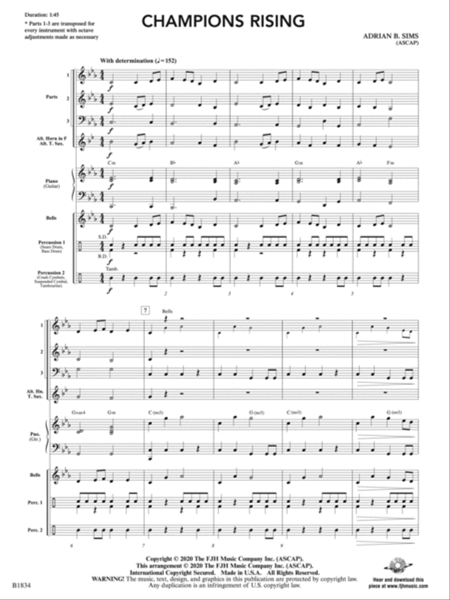 Champions Rising: Score Concert Band scores gallery preview page 4