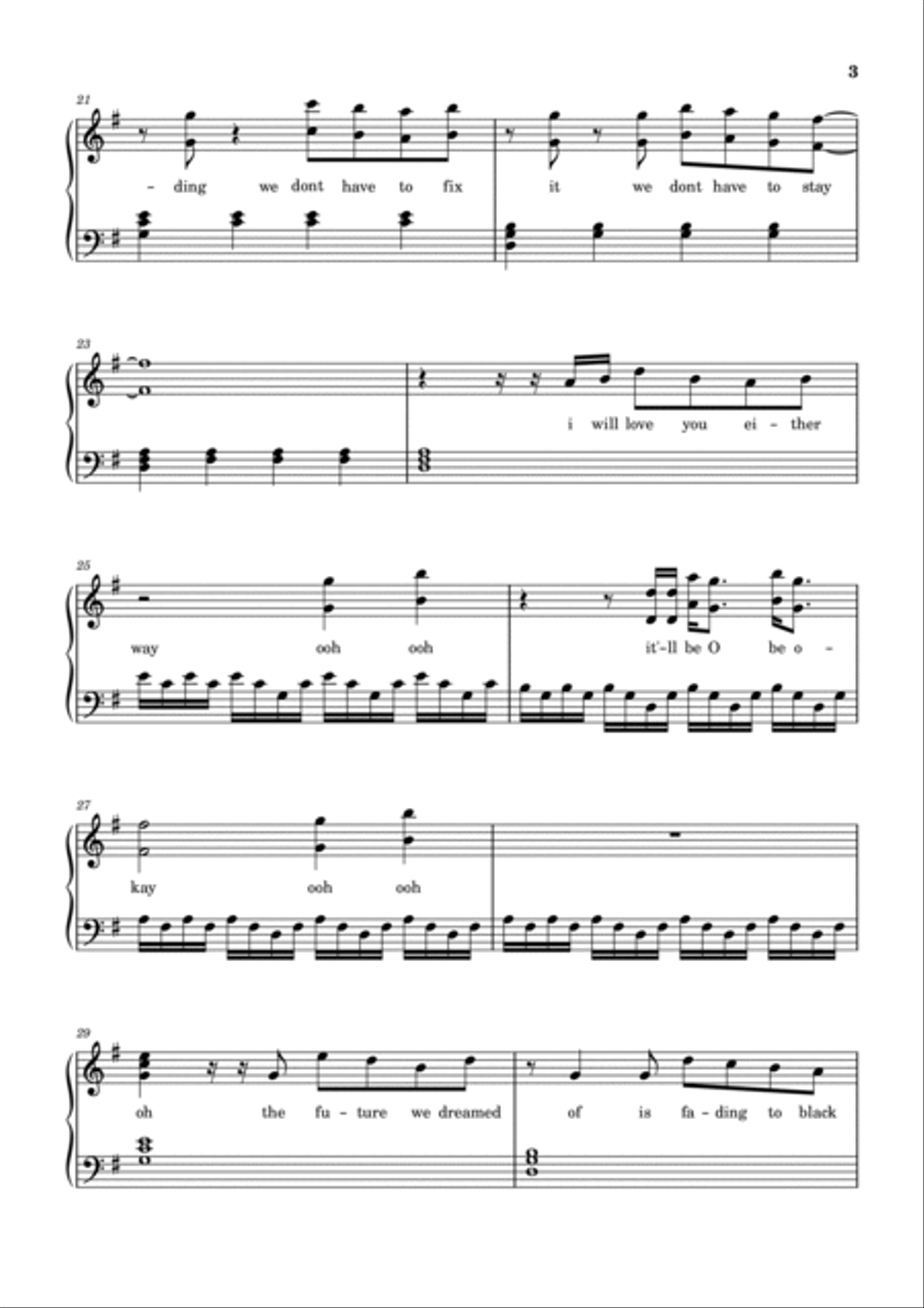 It'll Be Okay Piano Solo scores gallery preview page 3