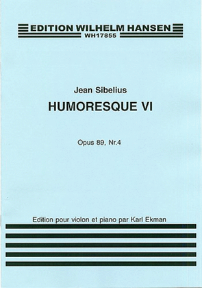Book cover for Jean Sibelius: Humoresque No.6 Op.89 no.4