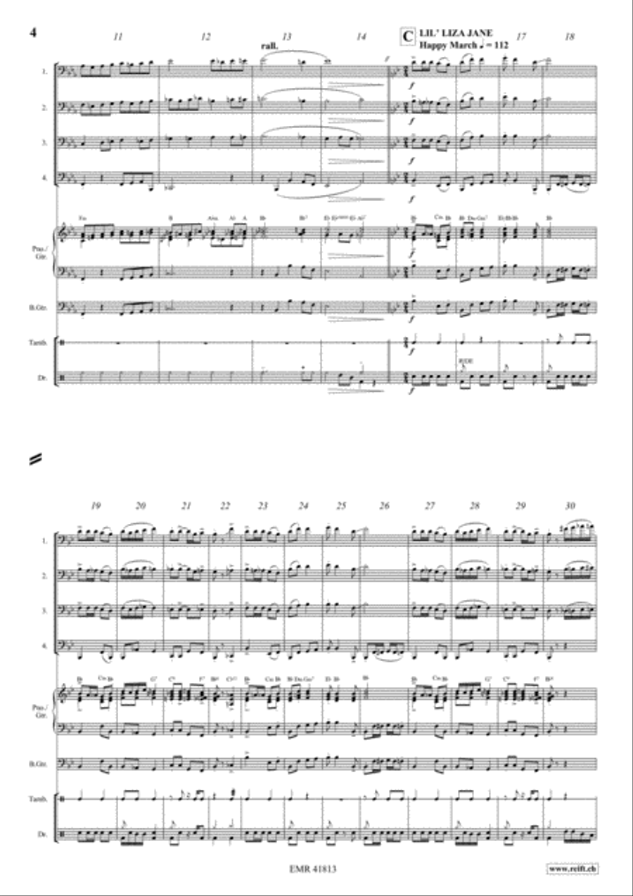 Fascinatin' Gospels Trombone Quartet scores gallery preview page 4