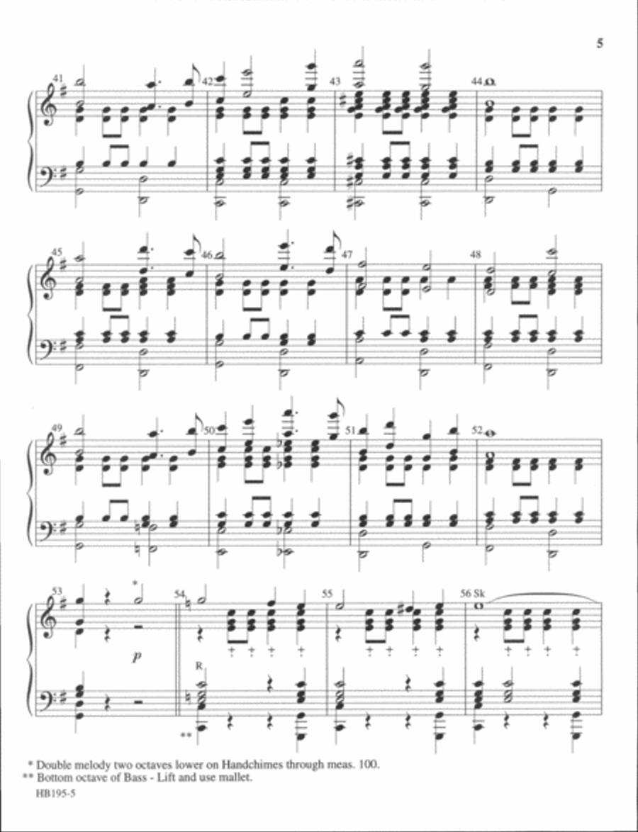 The Stars and Stripes Forever Handbell Choir scores gallery preview page 5