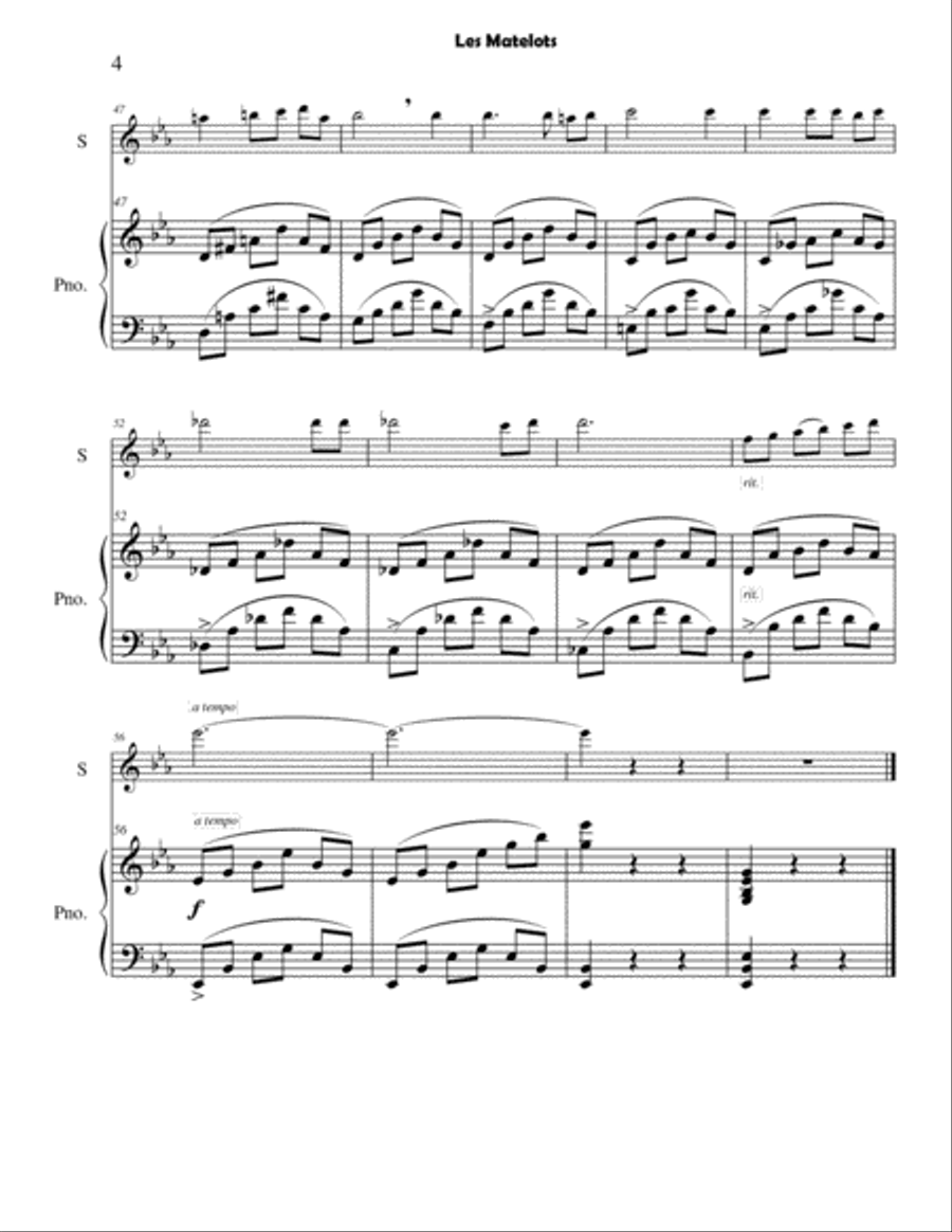Seven Faure Art Songs Seven Faure Art Songs Flute Solo scores gallery preview page 4