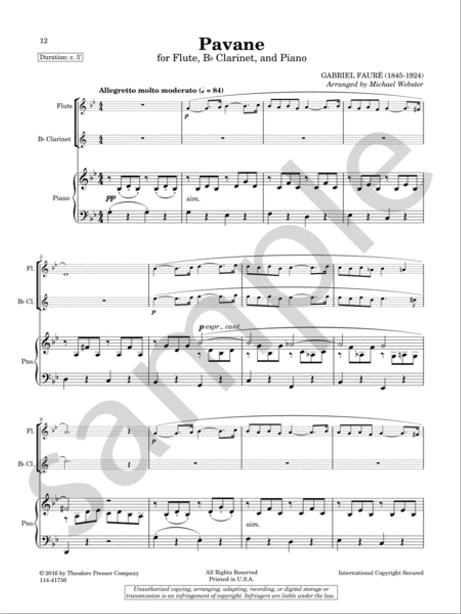 Pavane Chamber Music scores gallery preview page 6