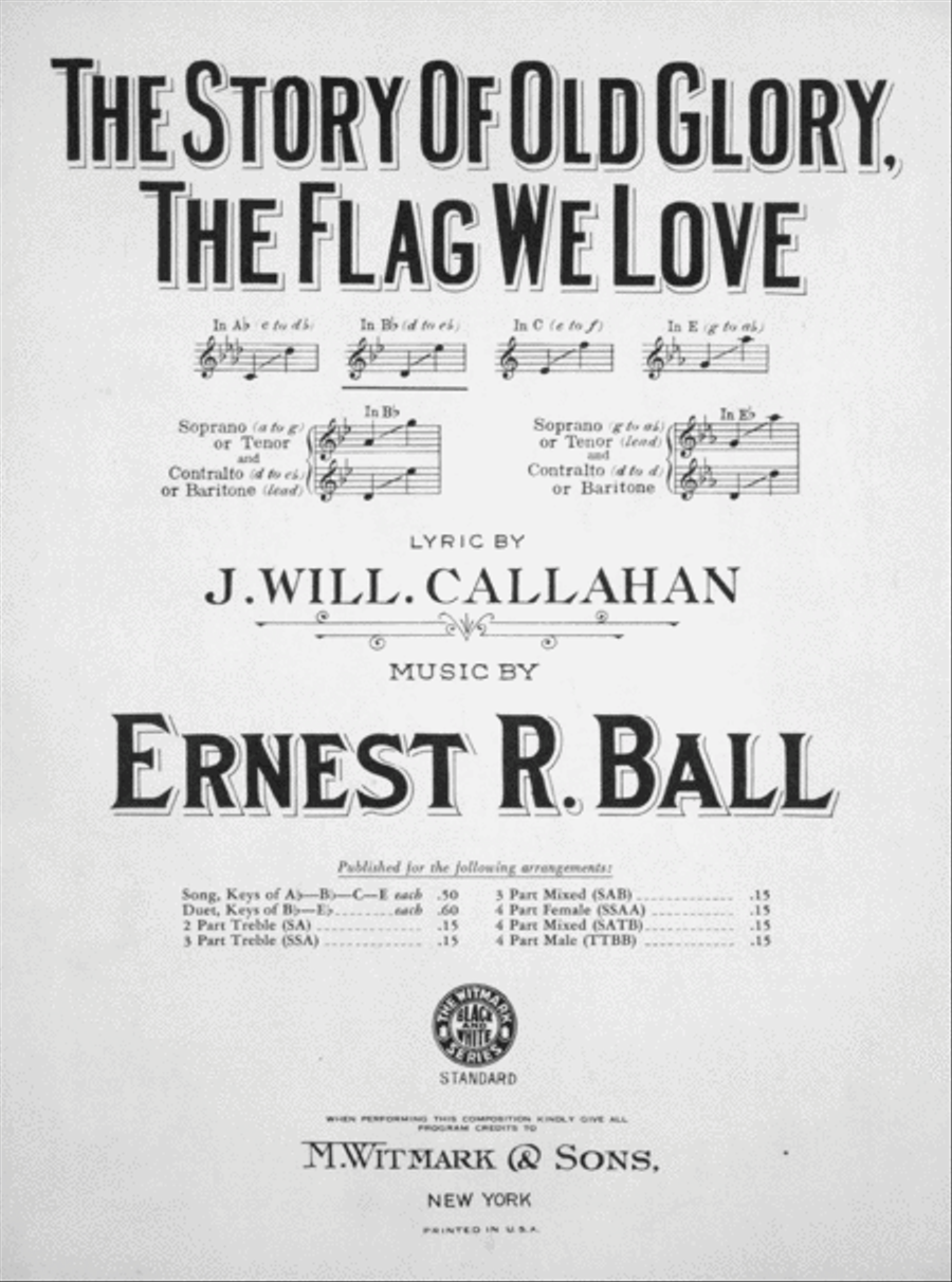 The Story of Old Glory, The Flag We Love Voice scores gallery preview page 1
