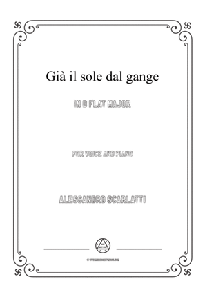Scarlatti-Già il sole dal gange in B flat Major,for Voice and Piano