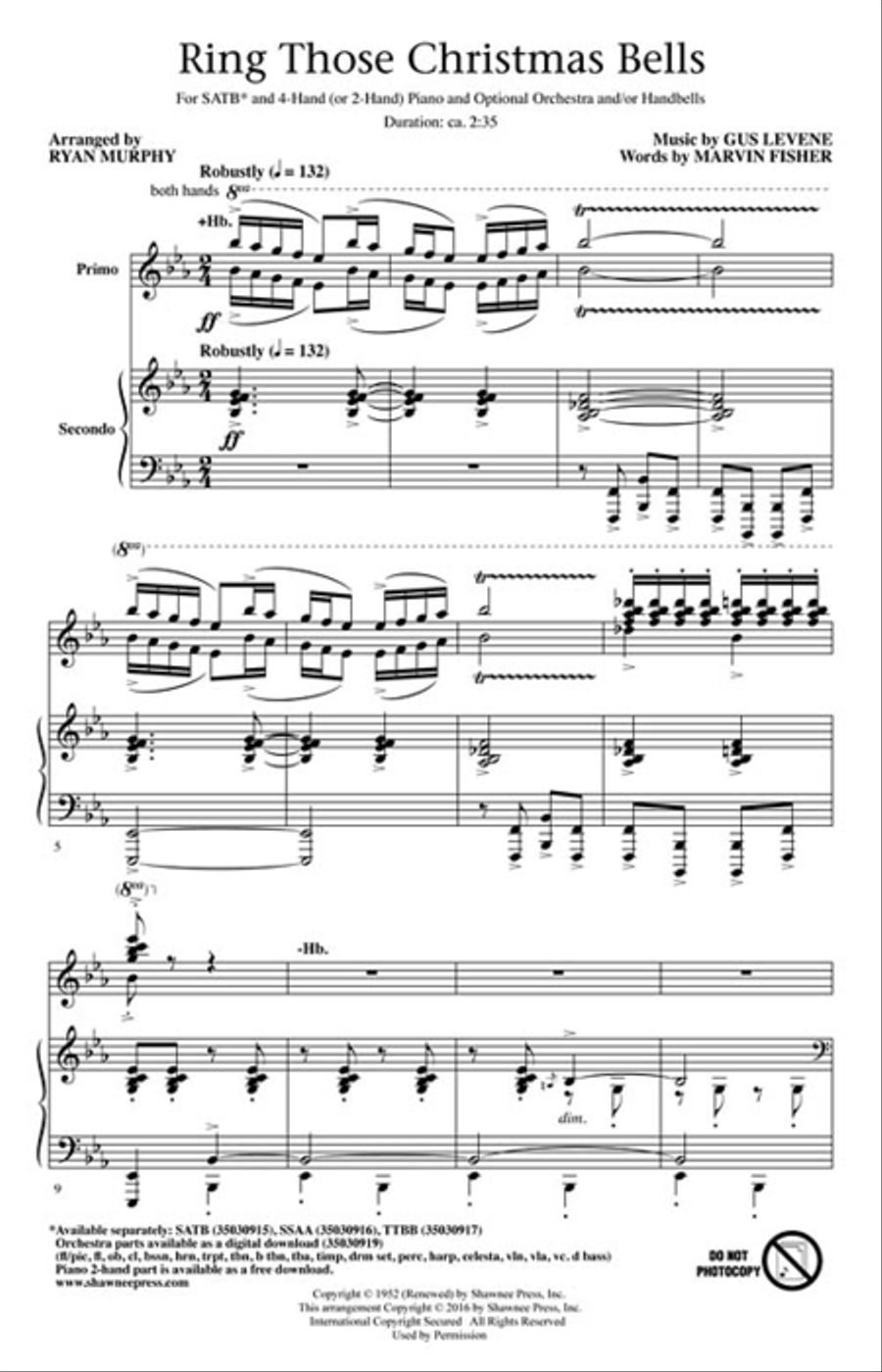 Ring Those Christmas Bells 4-Part scores gallery preview page 2
