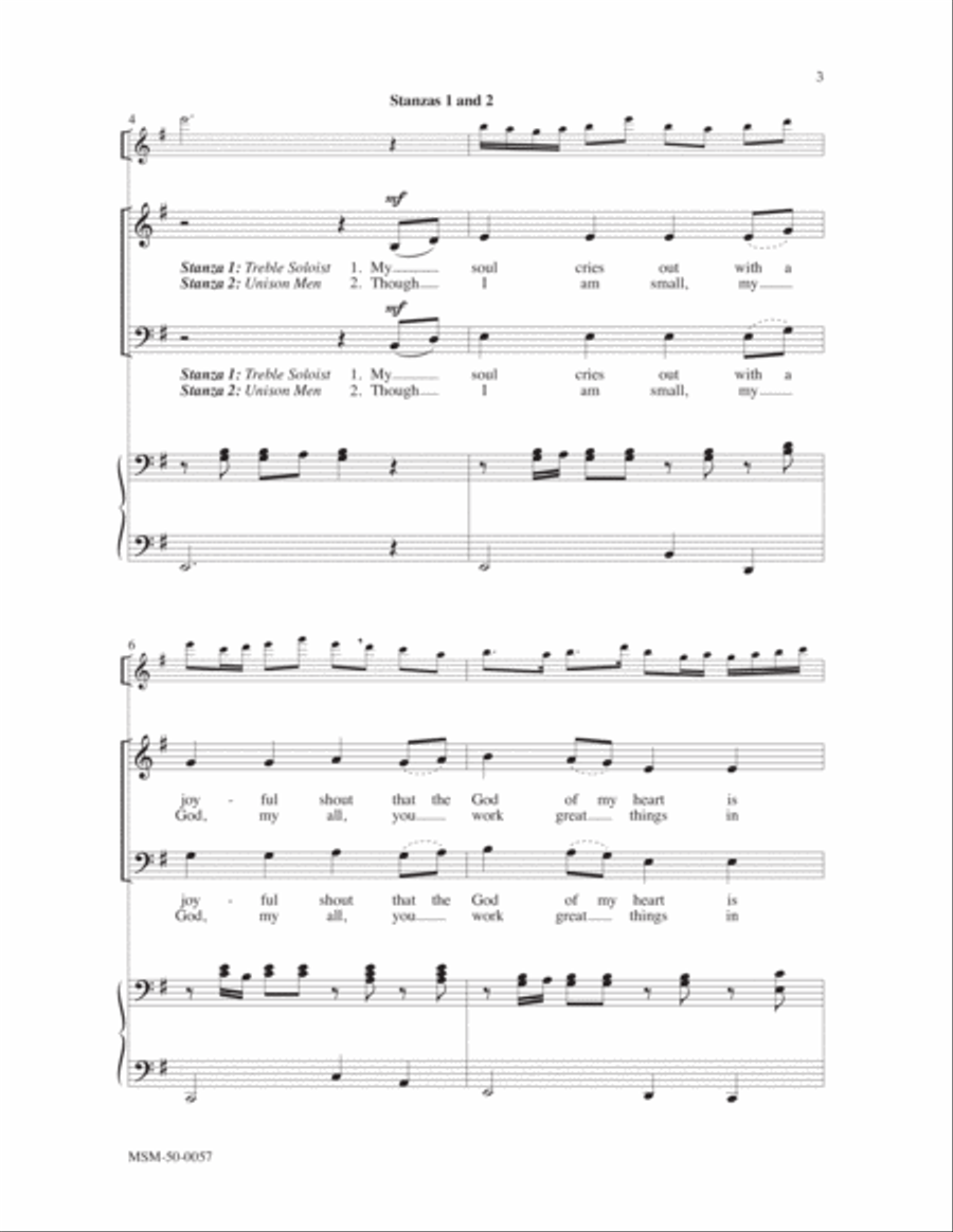 Canticle of the Turning (Magnificat) 4-Part scores gallery preview page 3
